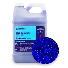 Dry & Dry Blue Indicating Silica Gel Beads Desiccants (Industry Standard 3-5 mm) - Reusable Desiccant Beads Silica Beads(Blue to Pink) - 3.7 lbs