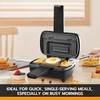 KEINVE Electric Double-Sided Non-Stick Sandwich Maker, Mini Square Grill Pan