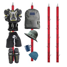 2Pcs Hockey Hanger Portable Hanging Dryig Rack Hockey Gifts for Home and Outdoor Using in Ice Hockey Skating Football Camping Fishing 5 Hooks