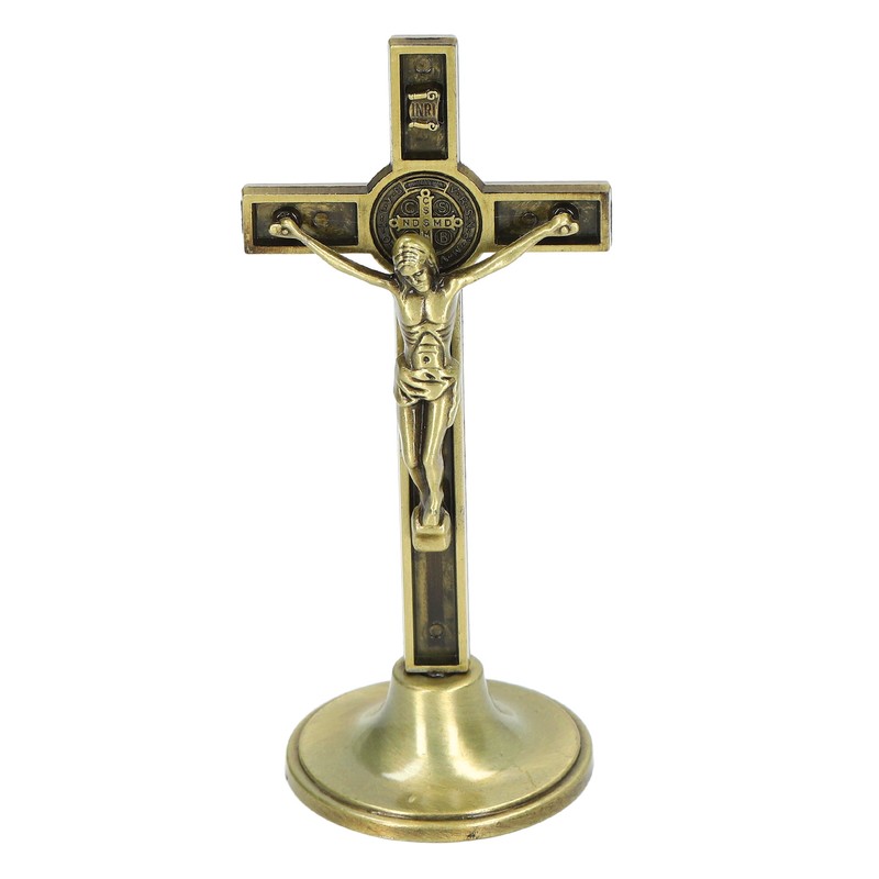 Catholic Cross Hand Made Zinc Alloy Metal Vertical Catholic Crucifix