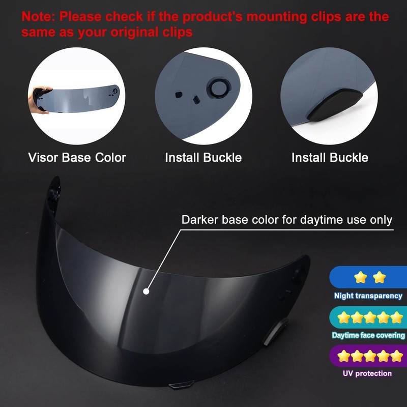 psler Qualifier Visor- Qualifier Helmet Visor Motorcycle Face Shield Accessories