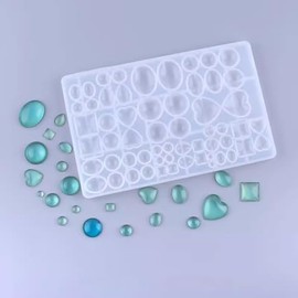 Moldes para Resina, Moldes de Silicona para Resina, Moldes para Fundición de Joyas, Cuentas de Molde de Silicona para Bricolaje Fabricación de Joyas Collar Pulsera Colgante de Resina