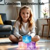 3Pcs Glitter Squishy Cube,Slow Rise Stress Cubes,Sugar Squeeze Toys