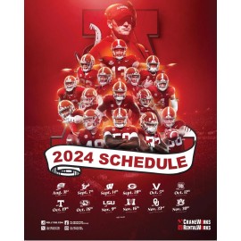 2024 Alabama Crimson Tide Football Schedule Poster Coach DeBoer And Milroe