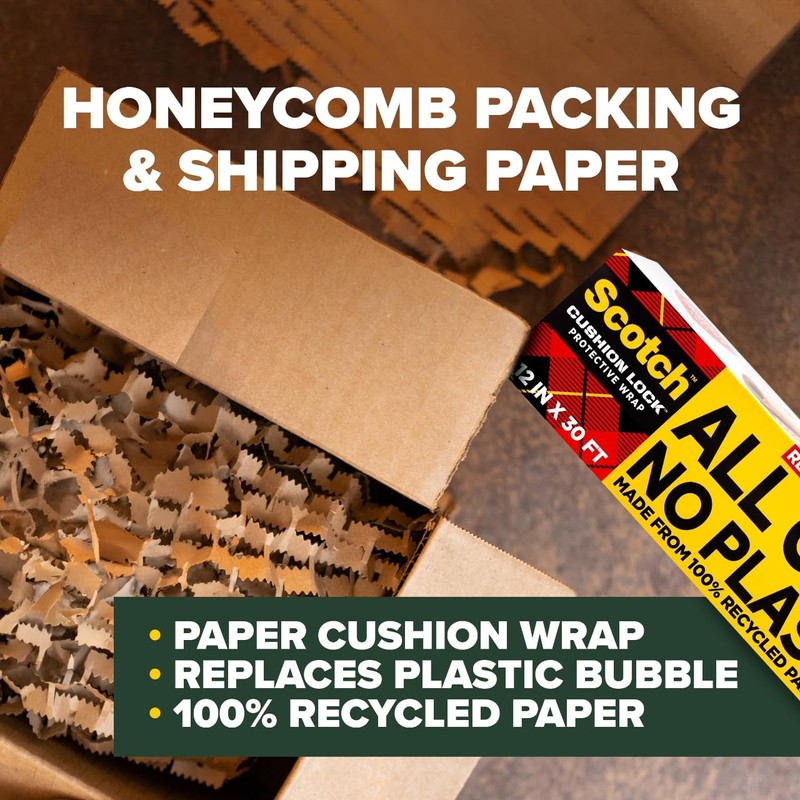 Scotch Cushion Lock Protective Wrap, 12 in. x 30 ft.,
