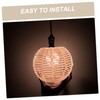 TEHAUX Artisan Crafted Retro Macrame Style Wicker Pendant Elegant Lampshade