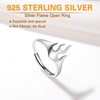 SILVERCUTE Teen Girls Adjustable Silver Ring For Women Open Rings