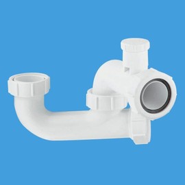 McAlpine SM10V 50mm Seal Anti-Syphon Bath Trap with Cleaning Eye, White