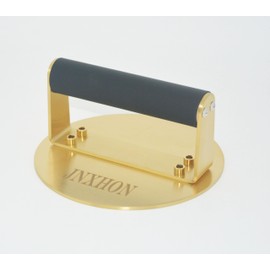 JNXHON Titanium Alloy Smash Burger Press with Anti-Scald Handle, Titanium Alloy Burger Smasher, Hamburger Press for Griddle, Bacon Press, Grill Press, Ground Beef Patty Press (6")