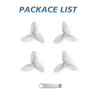 UranHub M10 Mini Drone Propellers, 4 PCS Grey Replacement Propellers
