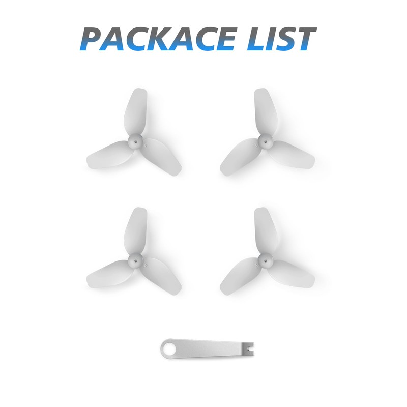UranHub M10 Mini Drone Propellers, 4 PCS Grey Replacement Propellers