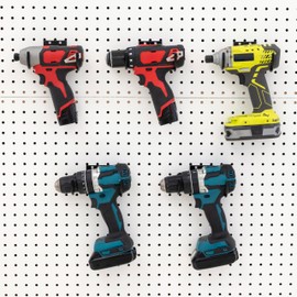 VICTORY DISPLAY & STORE FIXTURE MFG Heavy-Duty Drill Garage Utility Hook fits Both Slatwall and Pegboard, Pack of Three or Five (Quantity 5) (5)