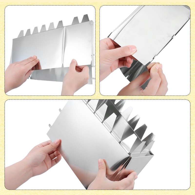 MorningRo 2 Pcs HVAC Metal Register Collar 4" x 10"
