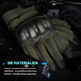 WTACTFUL Motorcycle Gloves Men's Summer Breathable Motorcycle Gloves Men's Touchscreen for Tactical Airsoft Paintball Bicycle Gloves Green XL