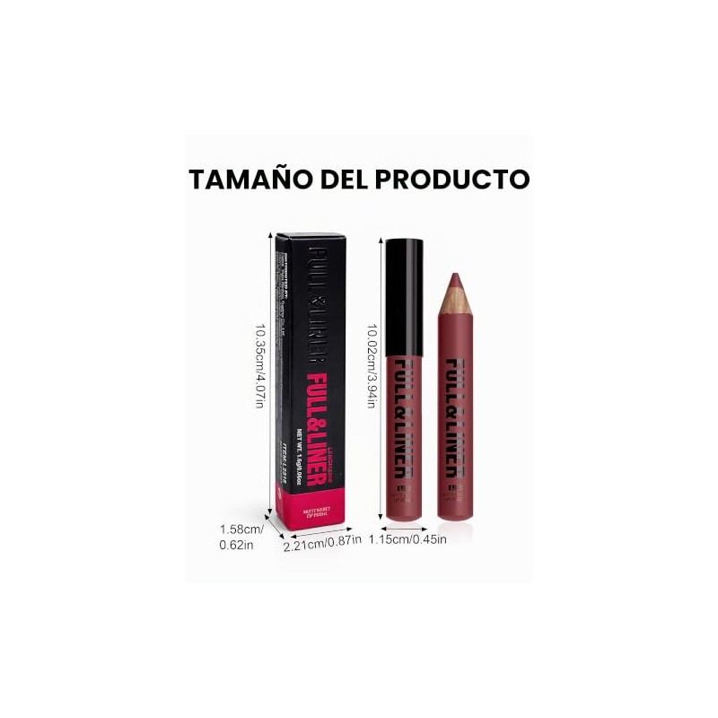 Erinde Lápiz Perfilador de Labios, Larga Duración y Resistente al