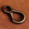 BRASS STORE Carabiner Keychain with Antique Double Ring (Bronze Medium)