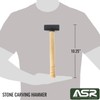 ASR Outdoor 10 inch Stone Carving Hammer Hardened Steel Mallet
