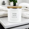 Minimalist Range Epsom Salts Storage Canister - White Metal Enamel