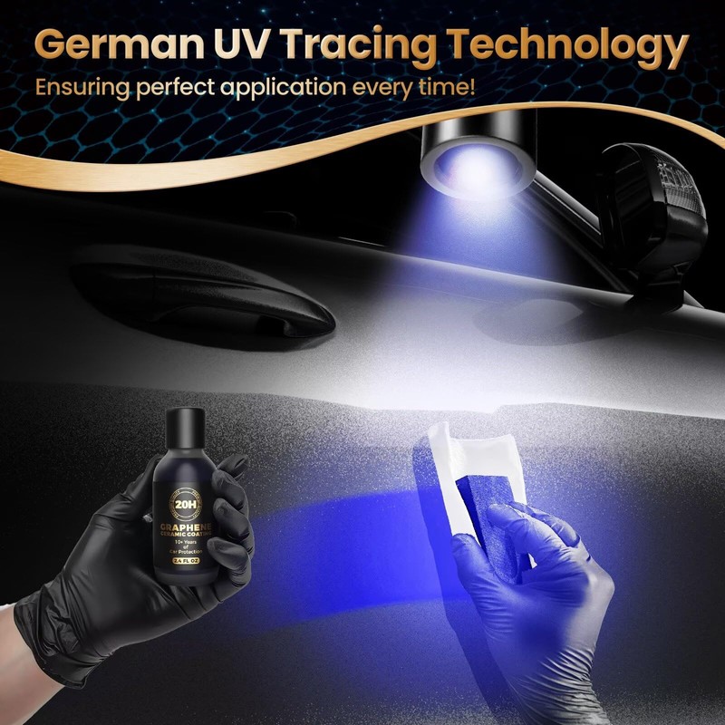 20H Nano Graphene Ceramic Coating for Cars, UV Tracing, 70