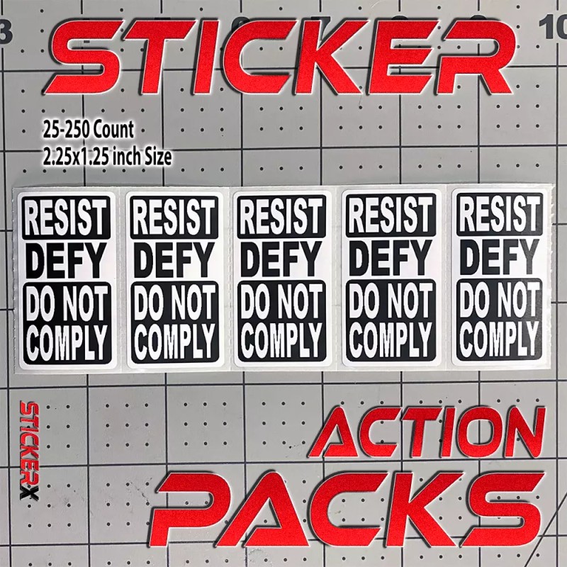 StickerX RESIST DEFY DO NOT COMPLY Sticker - PROTEST FREEDOM