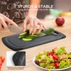 Romon Plastic Chopping Board, 2 Pieces, Chopping Boards Non-Slip Handles