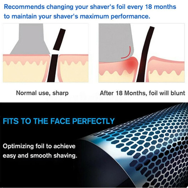 Replacement Shaving Heads, Compatible with All Braun Series 3 Shavers,
