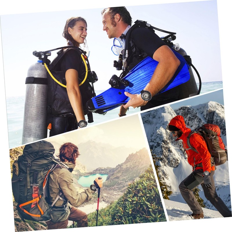 Kisangel 1pc Compass Watch Strap Portable Camping Compass for Outdoor