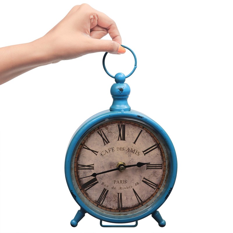 Belle Vous Table Clock Vintage Quiet - 23 x 15