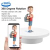 Rotating Display Stand White Plug in Remote Control Load Bearing