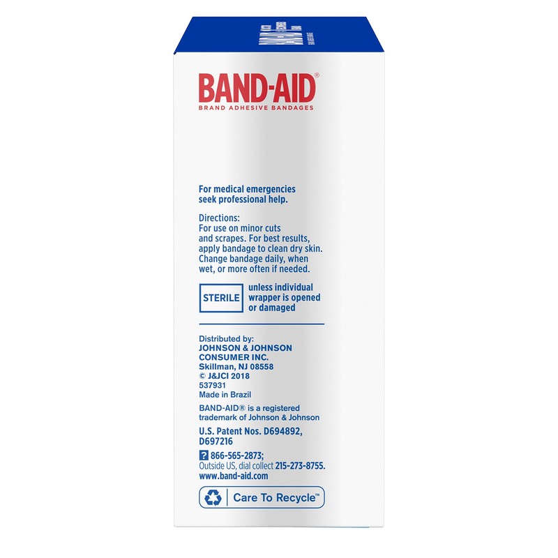 Band-Aid Brand Tru-Stay Sheer Strips Adhesive Bandages for First Aid