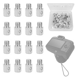 16 pcs 1/4 Inch Screw, Camera Mounting Screw, Metal Inch Screws, Plug Threading Screw, 1/4 Inch Camera Quick Release Screw, Camera Tripod Thread Adapter Lanyard Screw for Tripod, Monopod
