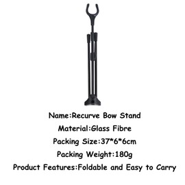 FUNTRESS Bow Stand Foldable Archery Recurve Bow Stand Archery Recurve Bow Rack Holder for Recurve Bow Longbow Takedown Bow (Black)