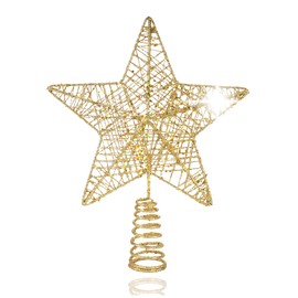 Tree Topper Gold Star - Christmas Tree Topper Topper Attachment for Christmas Tree Topper Christmas Tree Christmas (Gold)