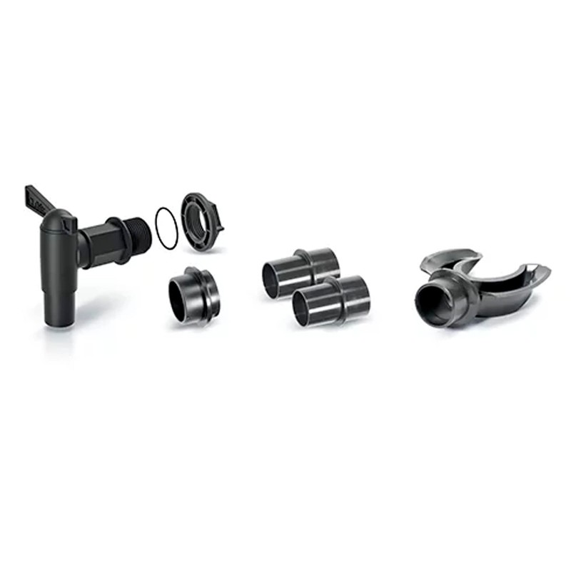 Connection set for rainwater tank, rain butt, rainwater tank, rain