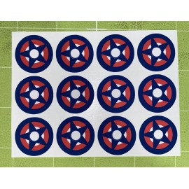 Gottlieb Bally, Gottlieb, Williams, Etc. Pinball Machine Target Stickers - STAR THEME