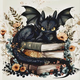 Auremi Dragon Diamond Painting Kits,5D Book Diamond Art Painting Kits for Adults Full Drill Crystal Picture Art Kits for Home 11.8x11.8 in