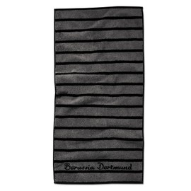 BVB Shower Towel 140 x 70 x 1 cm Grey/Black