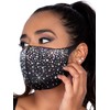 Leg Avenue M1008-00122 Nova Rhinestone Face Mask, O/S, Black