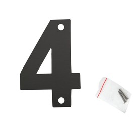roslyong 3 Inch House Number, Address Number for Outdoor Signs, Vintage Cast Iron Metal Solid Number Door Mailbox Decor with Screws, Black Home Number 4