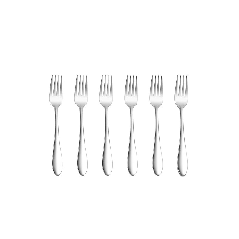 Herogo Fork Set of 6, Stainless Steel Dinner Fork Set,