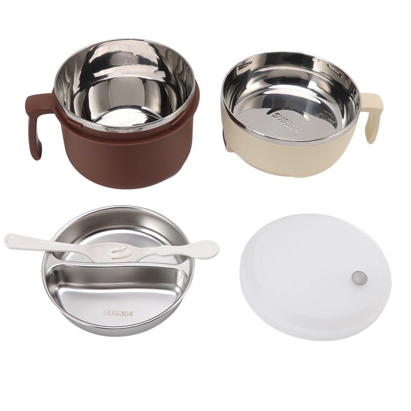 Stainless Steel Noodle Bowl Lunch Box Double Layer Ramen Bowl