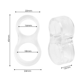 Dunkwckore Pack of 10 Door Stoppers, Window Stoppers for Ventilation, Transparent Door Stopper, Door Handle Protection, Highly Elastic Door Handle for Protection of Walls and Furniture