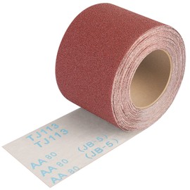 Shineboc Sandpaper Roll, 80 Grit 93mm x 10m Wet Sanding Cloth-Based Emery Cloth Sanding Rolls, Wear Resistant Sanding Sheet Rolls for Wood Metal Stainless Steel Hand Sanders