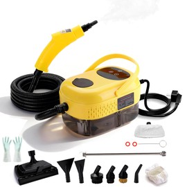 Steam Cleaner,15s Heat-Up 6-Level Adjustable, 2500W Handheld Steam Cleaner for Home with 13 pcs Accessories,Portable Steamer for Kitchens, Grease, Bathroom, Grout,Tile, Floor, Couch and Car