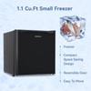 BANGSON Upright Freezer,1.1Cu.ft Mini Freezer with Removable Shelf, Single Door