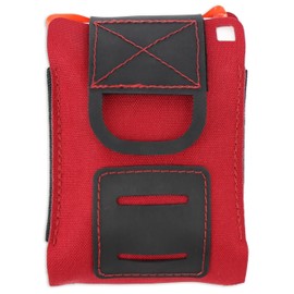 Lightning X LXPBW Wallet Trauma Pouch – Slim EDC Pocket Pouch for Bleeding Control IFAK - RED (Empty, Pouch Only)