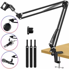 ANKO Microphone Stand, Adjustable Microphone Suspension Boom Scissor Arm Stand