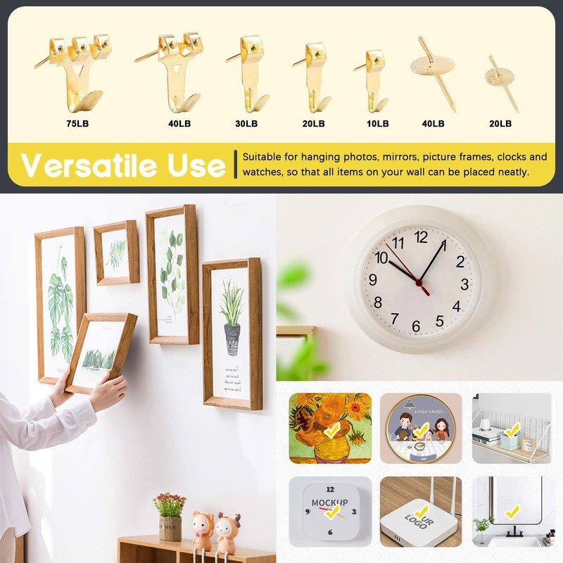 Mardatt 307pcs Quality Picture Hanging Tool with Level Ruler Photo