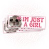(3Pcs) I'm Just a Girl Sticker Hamster Meme Sad Funny
