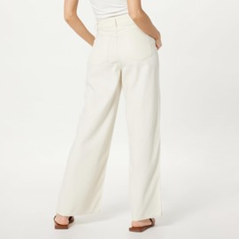 The Drop Women's Alba Wide-Leg Relaxed Denim, Ecru, 39, Plus Size